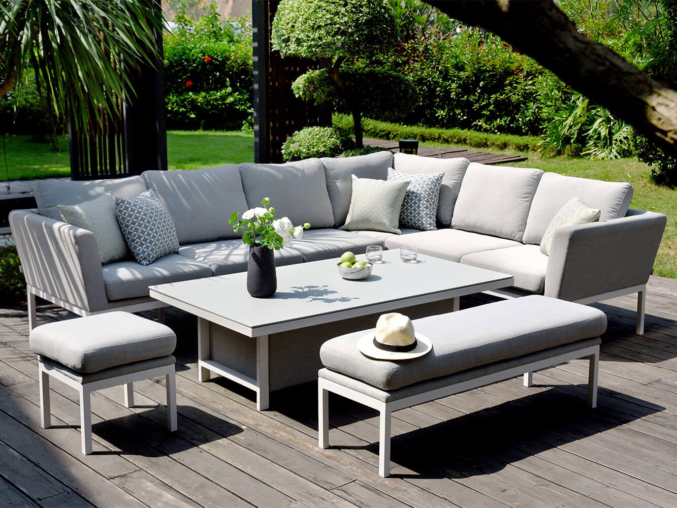 Argenta Corner Dining Set with Rising Table