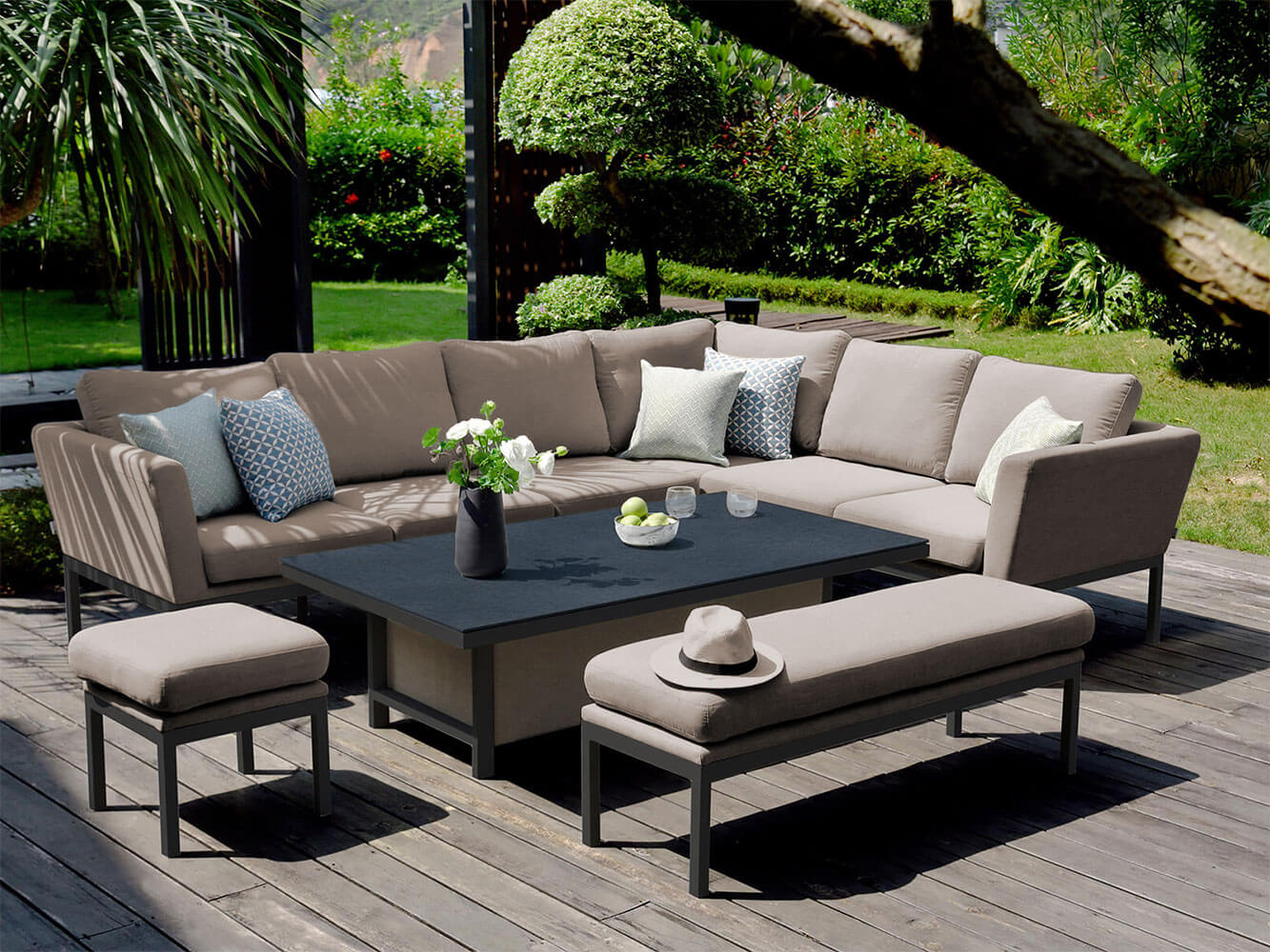 Argenta Corner Dining Set with Rising Table