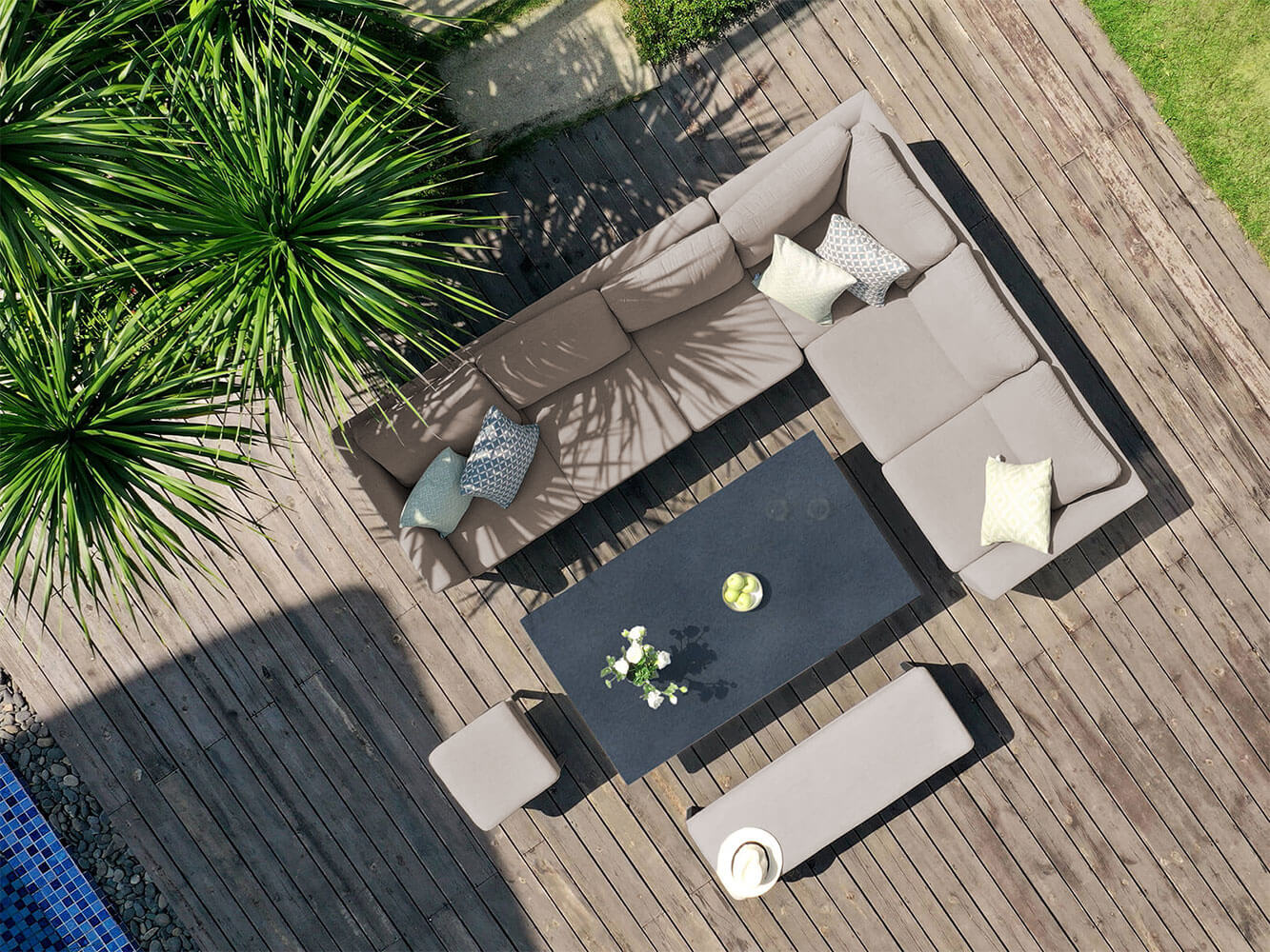 Argenta Corner Dining Set with Rising Table