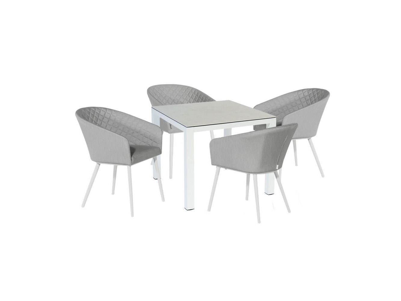Napoli 4 Seat Square Dining Set