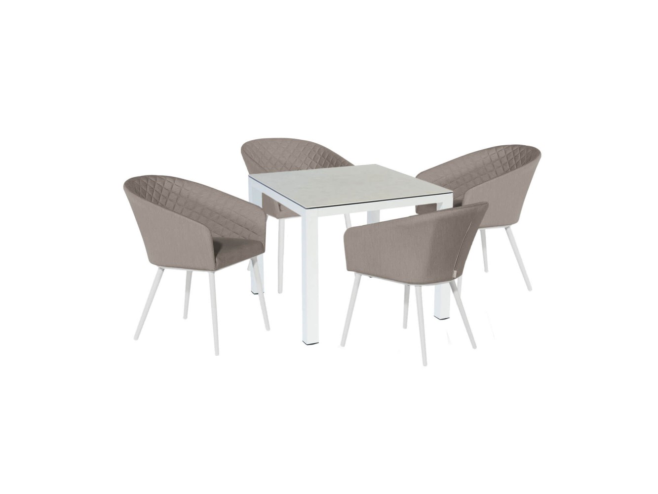 Napoli 4 Seat Square Dining Set