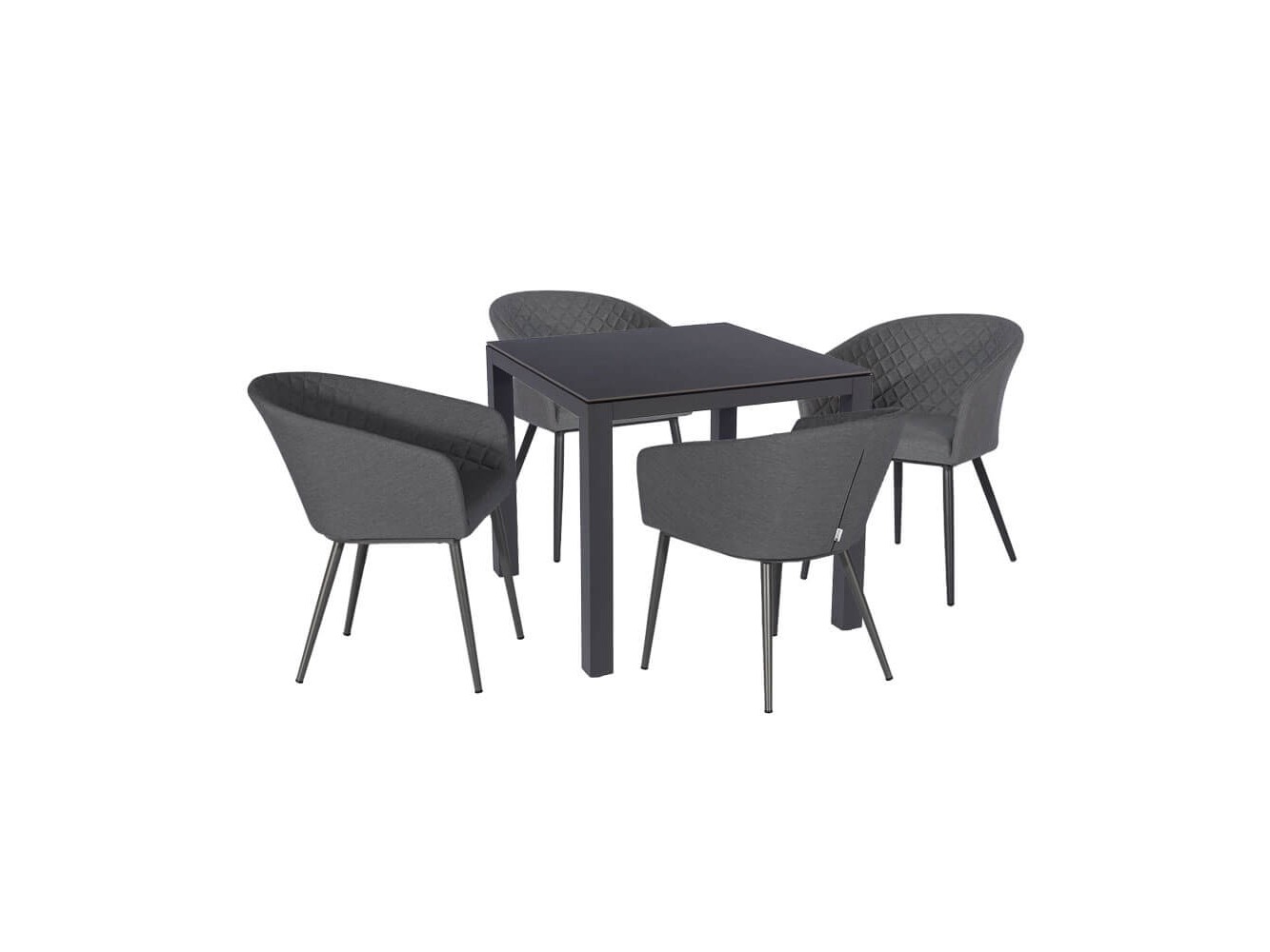 Napoli 4 Seat Square Dining Set