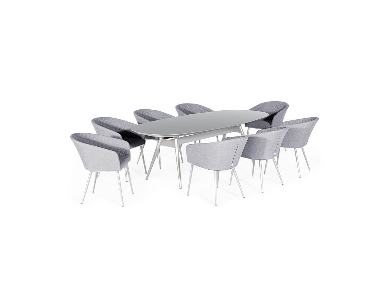 Napoli 8 Seat Oval Dining Set