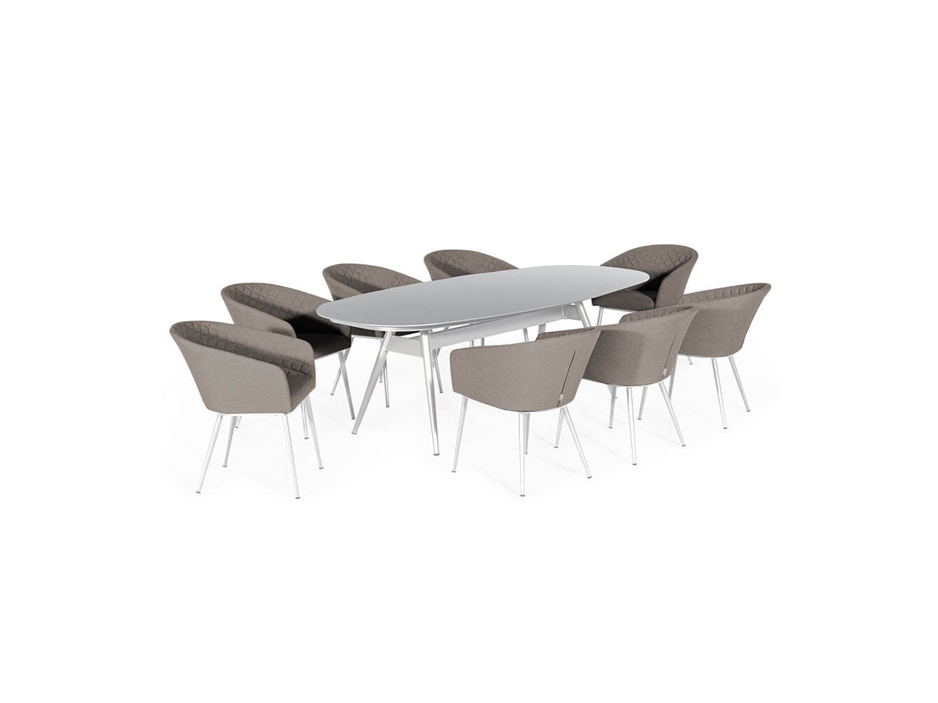 Napoli 8 Seat Oval Dining Set