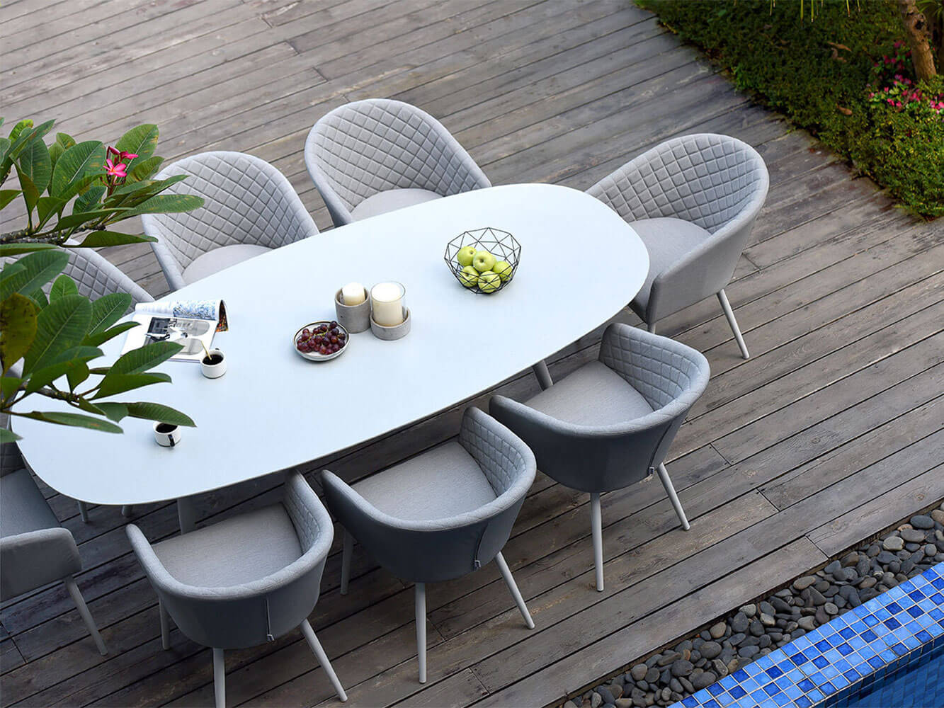 Napoli 8 Seat Oval Dining Set