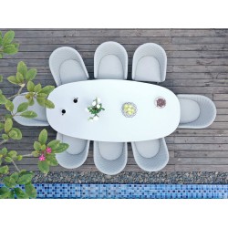 Napoli 8 Seat Oval Dining Set