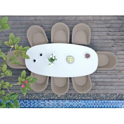 Napoli 8 Seat Oval Dining Set