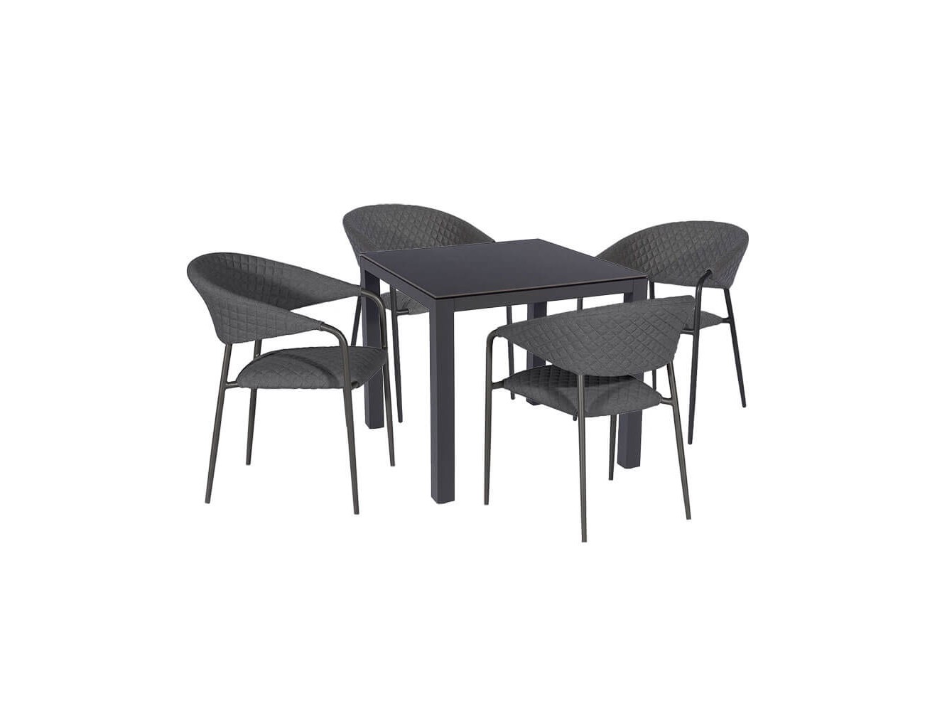 Nuoro 4 Seat Square Dining Set