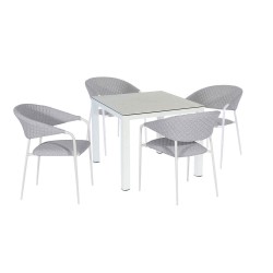 Nuoro 4 Seat Square Dining Set