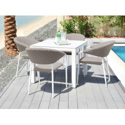 Nuoro 4 Seat Square Dining Set