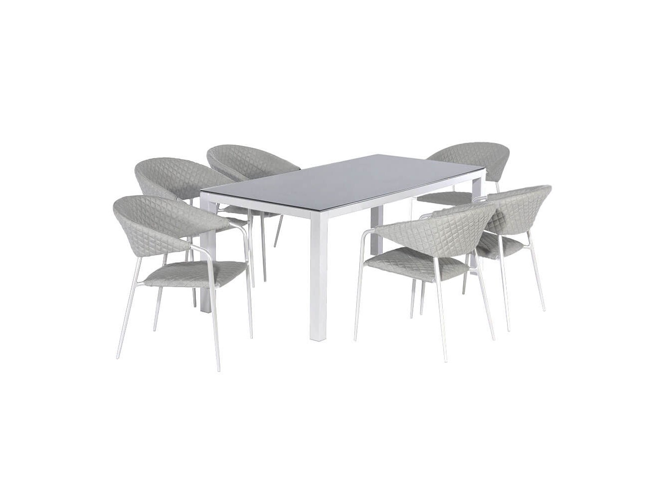 Nuoro 6 Seat Rectangular Dining Set