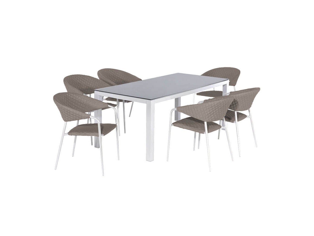 Nuoro 6 Seat Rectangular Dining Set