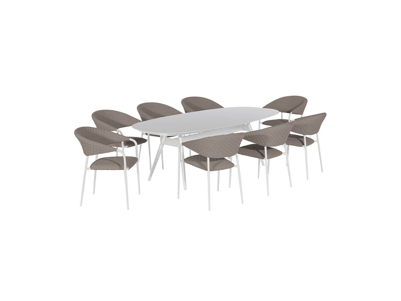 Nuoro 8 Seat Oval Dining Set