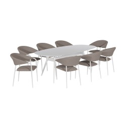 Nuoro 8 Seat Oval Dining Set