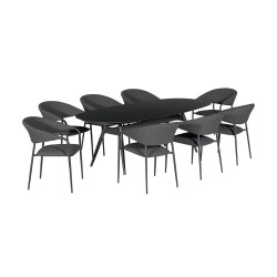 Nuoro 8 Seat Oval Dining Set